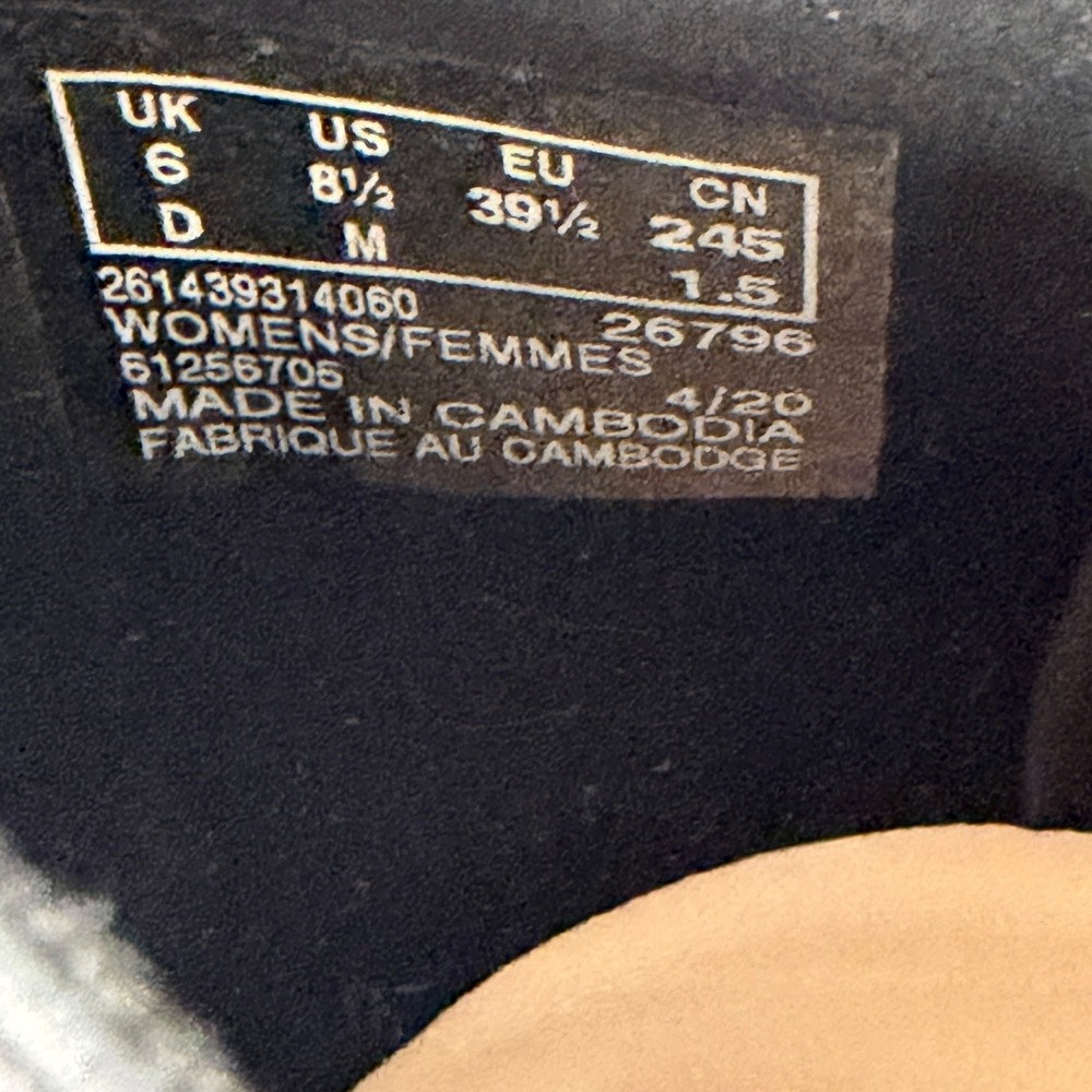 Clarks Black Leather Slip-On Loafers - Picture 6 of 8